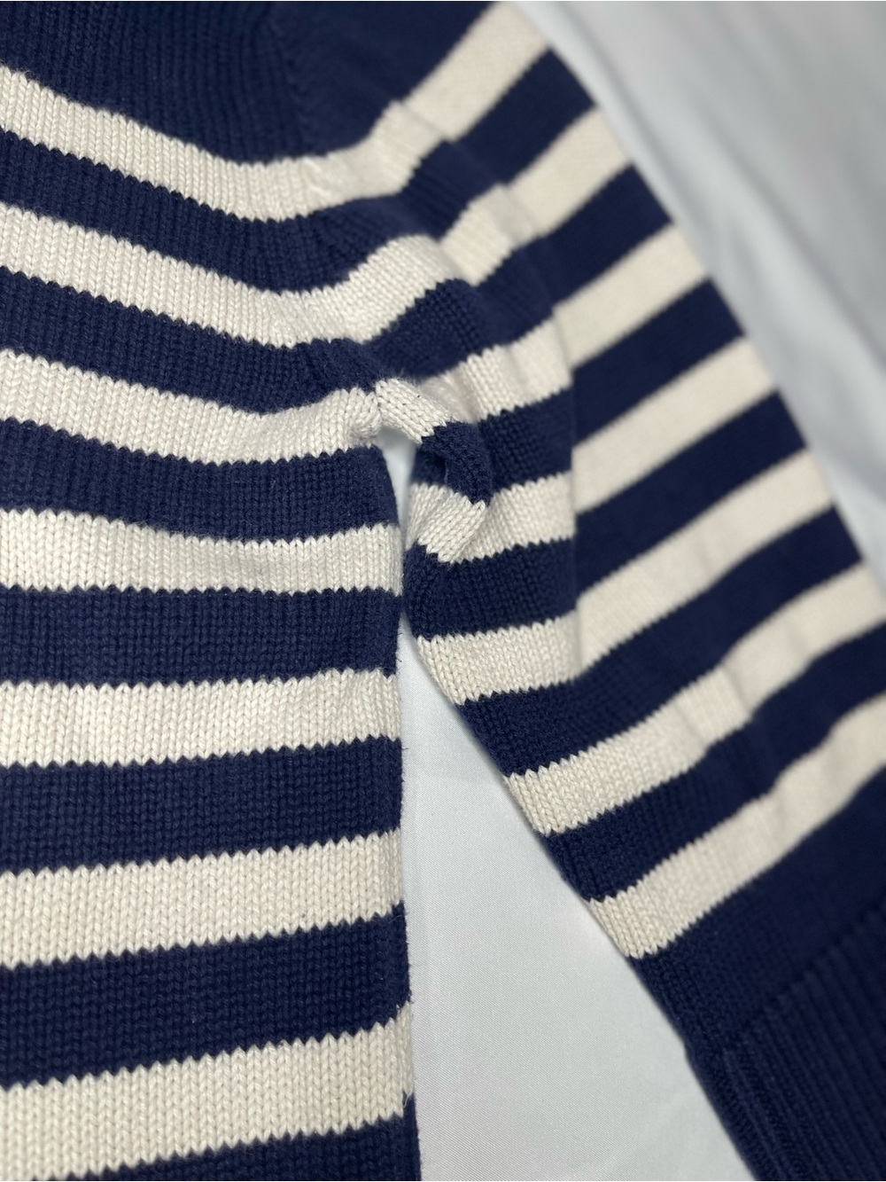 Gap Navy and White Striped Collared Sweater - Picture 12 of 15